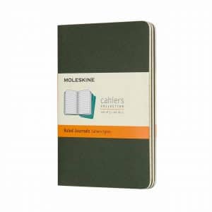 Moleskine Notizbuch Cahier liniert Kartoneinband A6 3 Stück myrtengrün