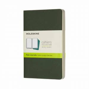 Moleskine Notizbücher Cahier blanko Kartoneinband A6 3 Stück myrtengrün