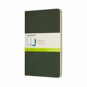 Moleskine Notizbuch Cahier blanko Kartoneinband A5 3 Stück myrtengrün