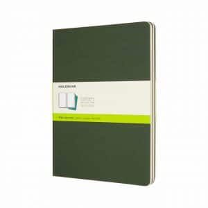 Moleskine Notizbücher Cahier XL blanko Kartoneinband 3 Stück myrtengrün