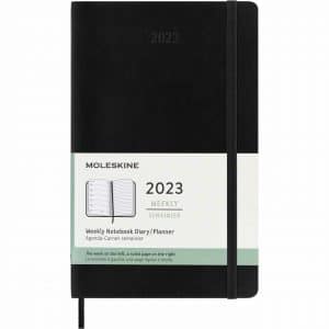 Moleskine Wochen-Notizkalender A5 Soft Cover schwarz