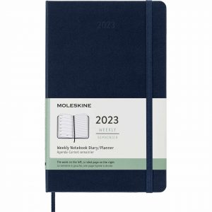 Moleskine Wochen-Notizkalender A5 Hard Cover saphir