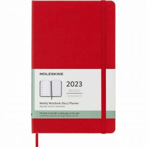 Moleskine Wochen-Notizkalender A5 Hard Cover scharlachrot