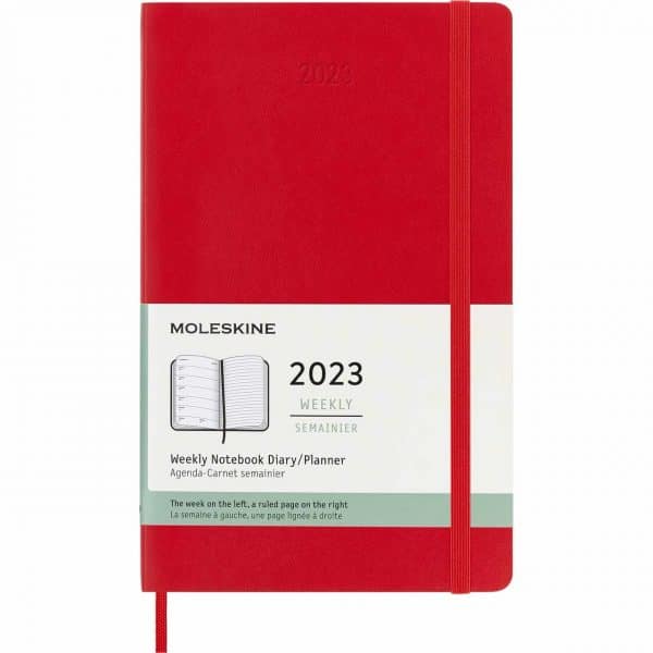 Moleskine Wochen-Notizkalender A5 Soft Cover scharlachrot