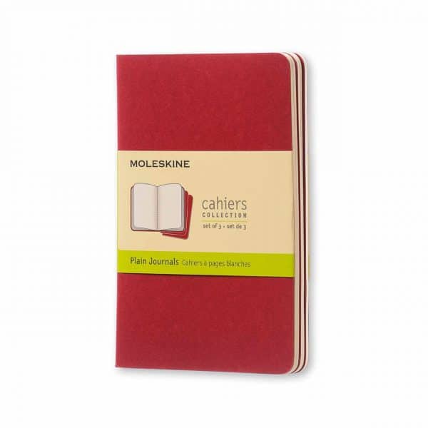 Moleskine Notizbücher Cahier blanko Kartoneinband A6 3 Stück preiselbeerrot