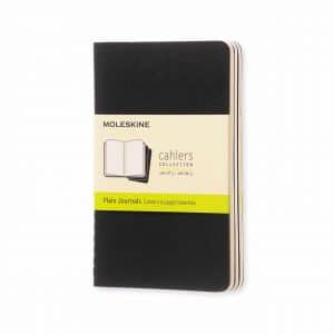 Moleskine Notizbücher Cahier blanko Kartoneinband A6 3 Stück schwarz