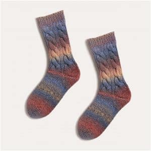 Strickset Socken Modell 09 aus Die Neue Masche Nr. 4 40-42 marine-rost