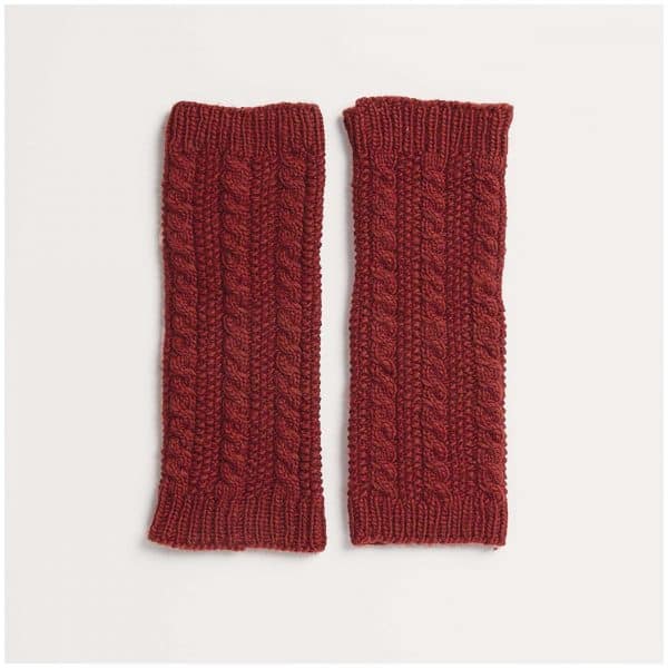 Strickset Beinstulpen Modell 03 aus Kids Nr. 11 122/128 bordeaux