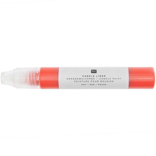 Rico Design Candle Liner Kerzenmalfarbe 30ml rot