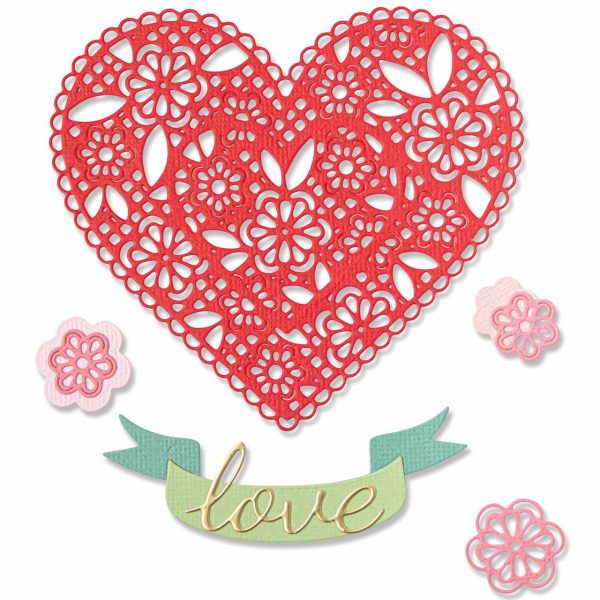 Sizzix Thinlits Die Set Doily Heart by Jennifer Ogborn