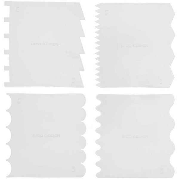 Rico Design Effektspachtel Set grob 4 Stück