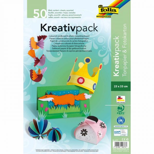 folia Kreativpack Tonpapier & Fotokarton