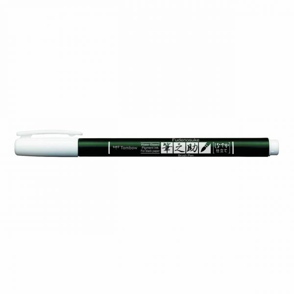 Tombow Fudenosuke Brush Pen Pastel white