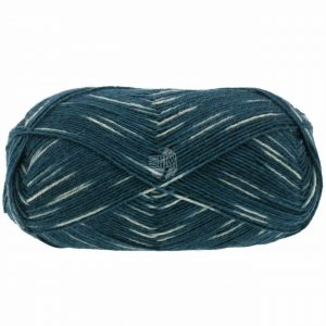 Lana Grossa Meilenweit 100 Denim Mix Blue 100g 420m graublau-weiß-grau