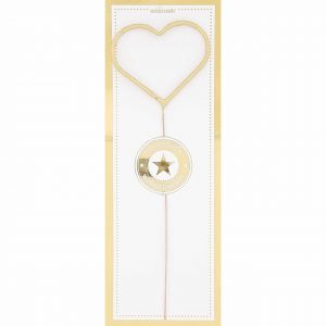 Wondercandle Wunderkerze Giant Herz gold 30cm