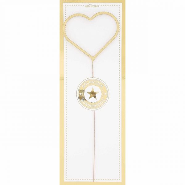 Wondercandle Wunderkerze Giant Herz gold 30cm