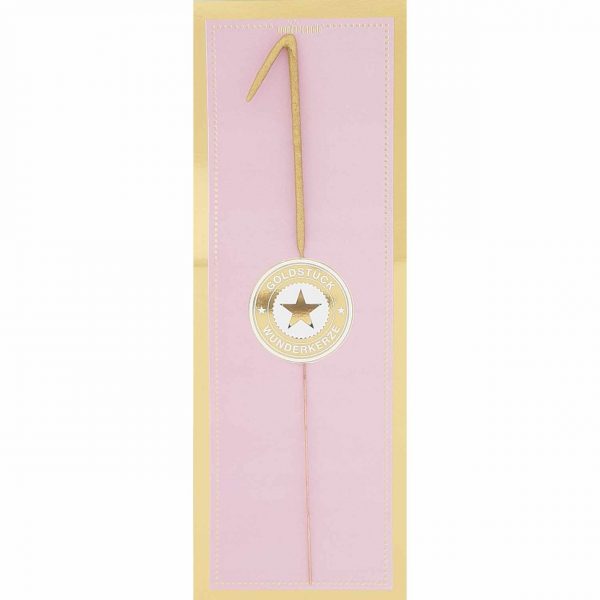 Wondercandle Wunderkerze Giant Zahl gold 30cm 1