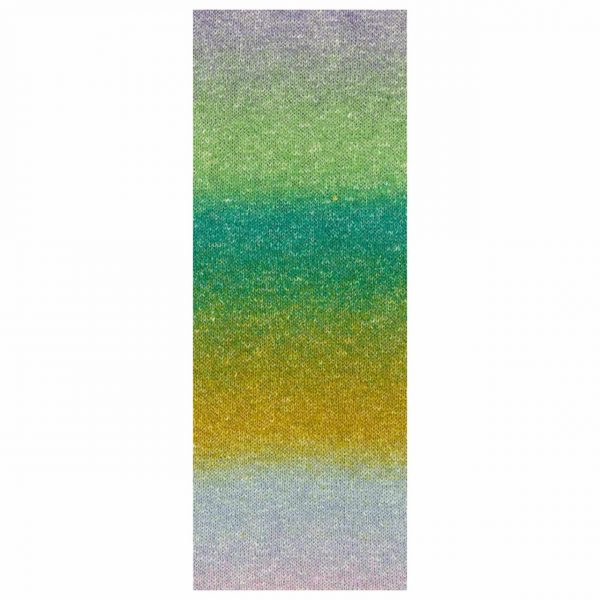Lana Grossa Gomitolo Collina 100g 260m lila/hellgrün/petrol/grün/curry