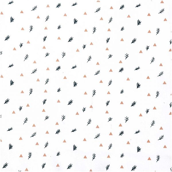 Rico Design Druckstoff Zweige weiß 140cm