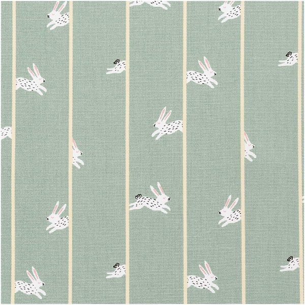 Rico Design Druckstoff Canvas Bunny Hop mint 140cm