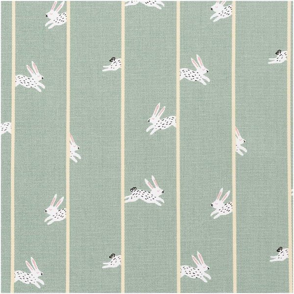 Rico Design Druckstoff Canvas Bunny Hop mint 50x140cm