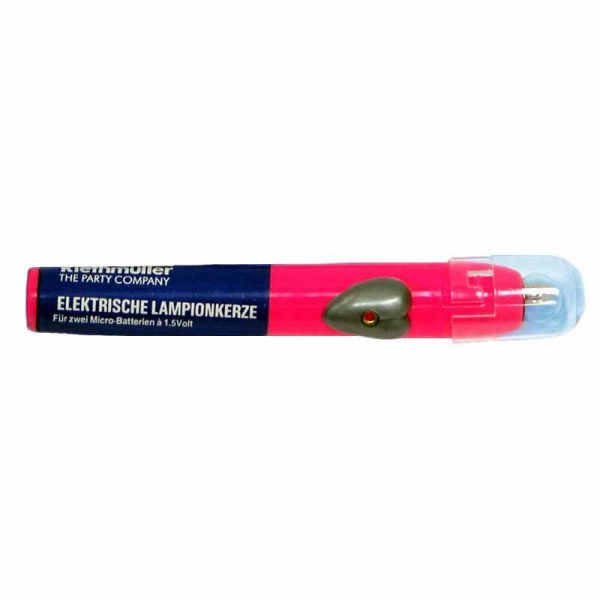 Lampionkerze elektrisch pink 12cm