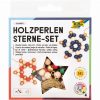 Folia Holzperlen Stern-Set classic 161teilig