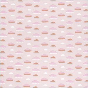 Rico Design Jerseystoff Happy Baby Wolken rosa 72x100cm