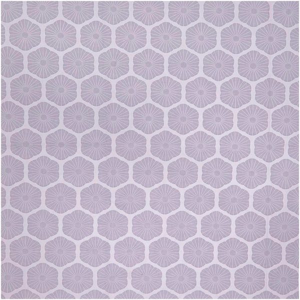 Rico Design Stoffabschnitt Baumwoll-Popelin flieder Rosette 50x140cm