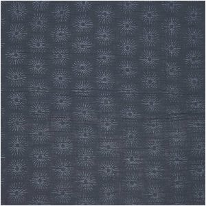 Rico Design Stoffabschnitt Krinkelmusselin Rosette blau 50x130cm Hot Foil