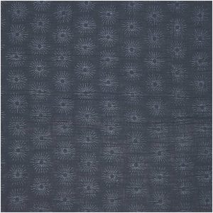 Rico Design Stoffabschnitt Krinkelmusselin Rosette blau 50x130cm Hot Foil