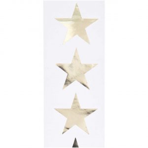 Paper Poetry Sticker Sterne 5cm 120 Stück auf der Rolle Hot Foil gold