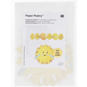 Paper Poetry Zickzack-Karte You are my sunshine 12x67