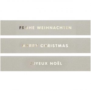 Paper Poetry Papierstreifen weihnachtlich 7x42cm 3 Stück grau