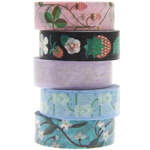 Paper Poetry Tape Set Floral 15mm 10m 5-teilig