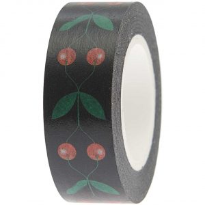 Paper Poetry Tape Kirschen schwarz 15mm 10m