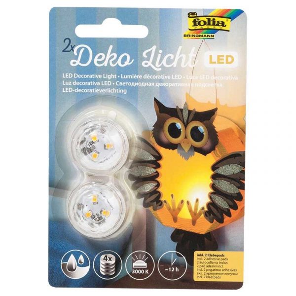 folia LED Deko-Licht warmweiß 2 Stück