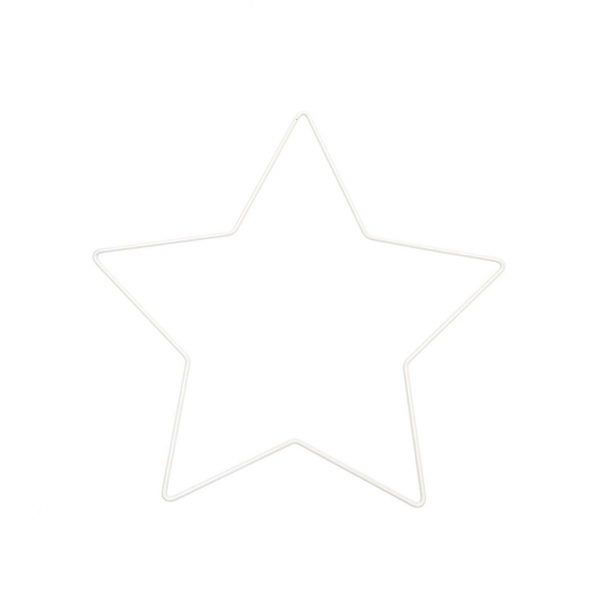 Rico Design Metallring Stern weiß 21x20cm