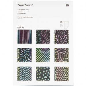 Paper Poetry Kratzpapierblock A5 15 Blatt