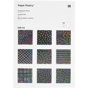 Paper Poetry Kratzpapierblock A4 15 Blatt