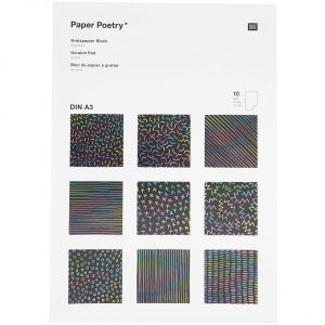 Paper Poetry Kratzpapierblock A3 10 Blatt