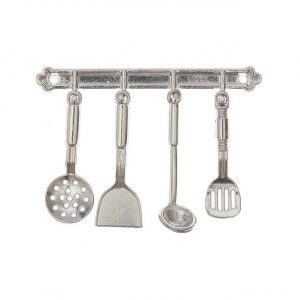 Rico Design Miniatur Kochutensilien silber 5teilig