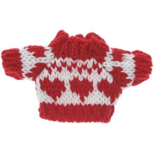 Rico Design Miniatur Strickpullover rot-weiß