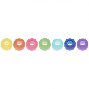 Rico Design itoshii - Ponii Beads frozen Regenbogen 9x6mm 400 Stück