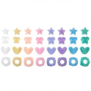 Rico Design itoshii - Ponii Beads Formmix pastell 9x6mm 256 Stück