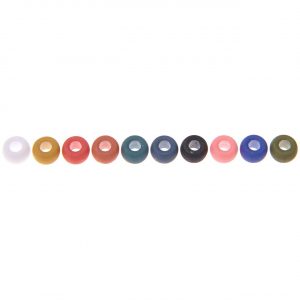 Rico Design itoshii - Ponii Beads matt Erdfarben dunkel 9x6mm 400 Stück
