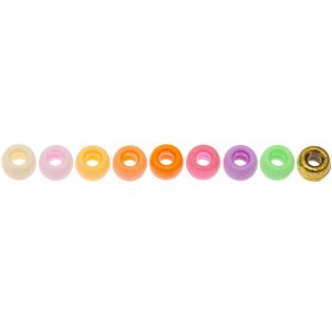 Rico Design itoshii - Ponii Beads Neon Mix 9x6mm 80 Stück