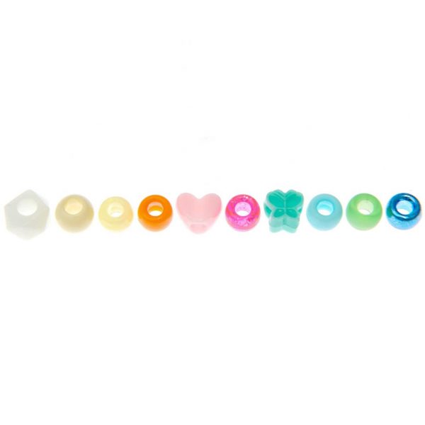 Rico Design itoshii - Ponii Beads Star Mix 9x6mm 80 Stück