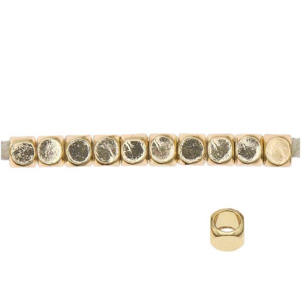 Rico Design itoshii - Ponii Beads Würfel 5x5mm 20 Stück gold