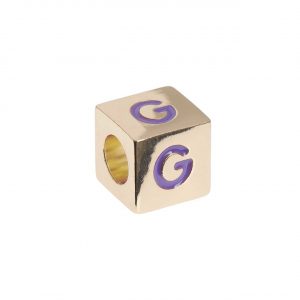 Rico Design itoshii – Ponii Beads Buchstabenwürfel gold 10x10x10mm G